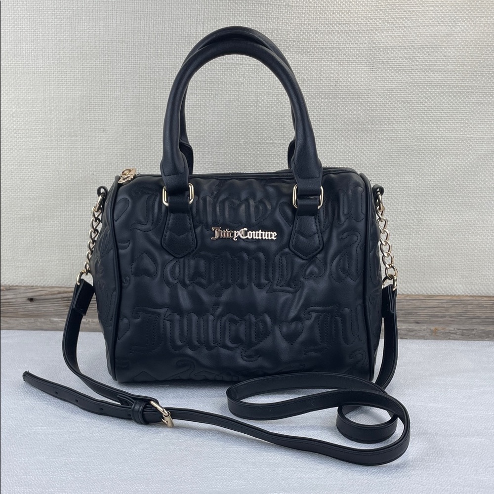 Juicy Couture Black Embossed Crossbody Bag